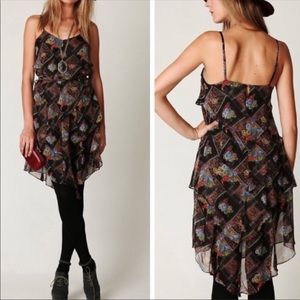 Free People Ruffle Tiered Floral Boho Style Dress